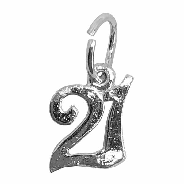 Traditional Silver Charm Number 21