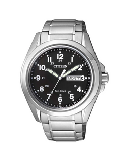 CITIZEN GENTS ECO-DRIVE BRLT SSWP WR100M