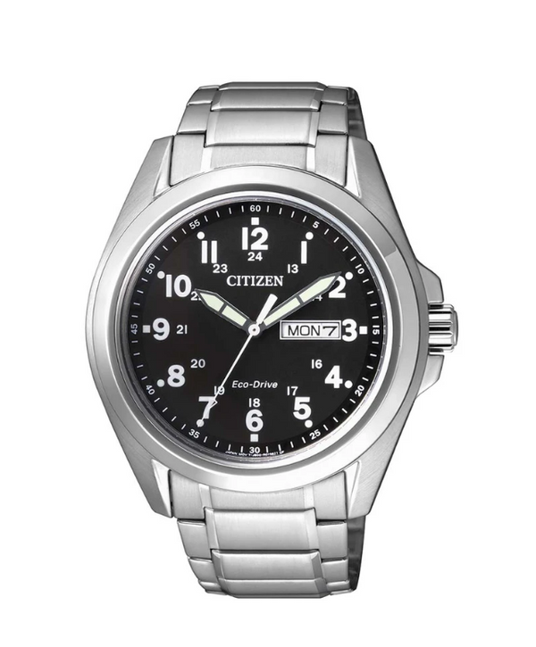 CITIZEN GENTS ECO-DRIVE BRLT SSWP WR100M
