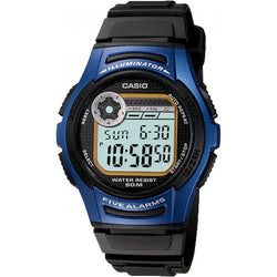 Casio Mens 50M Digital Watch (5 Alarms)